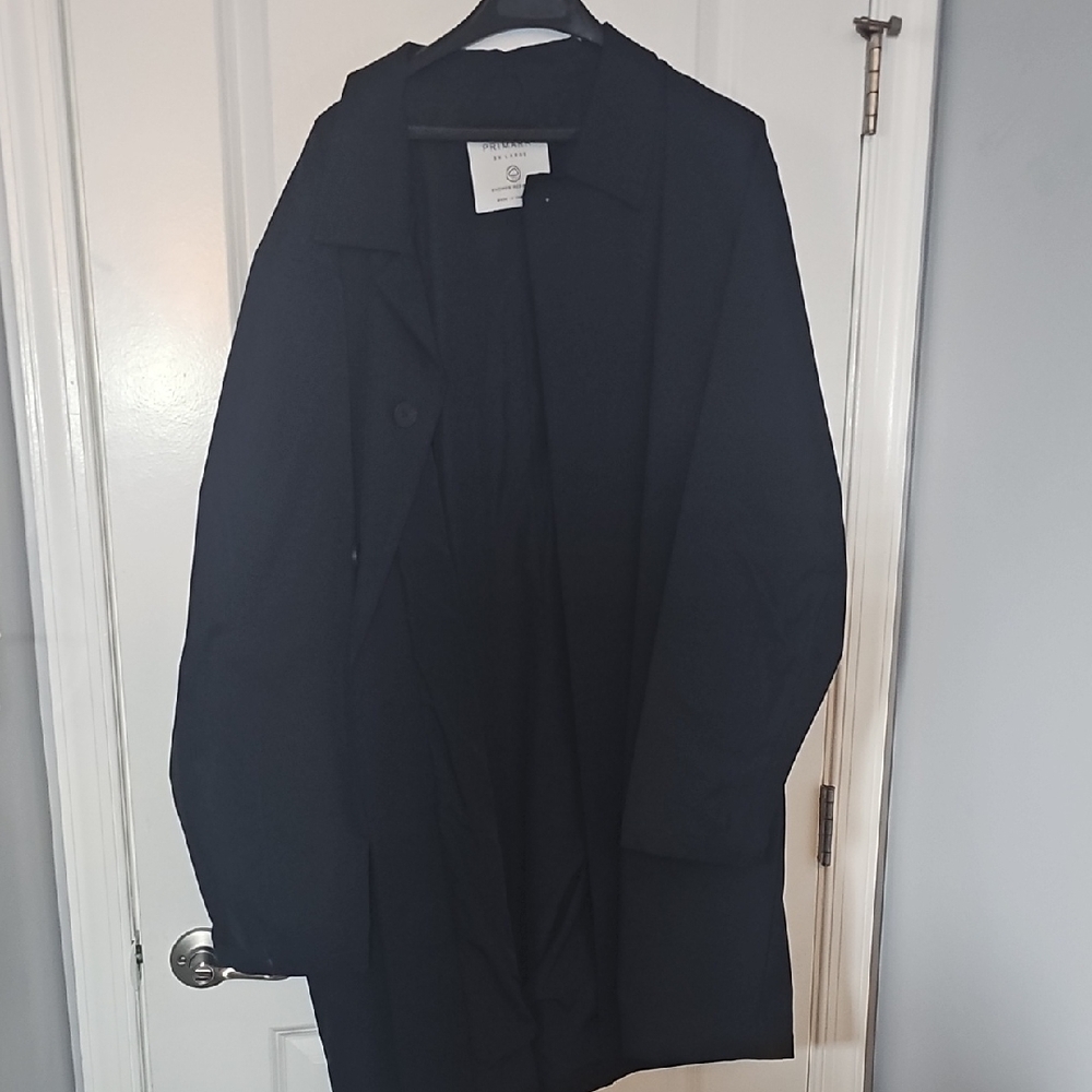 Primark Classic Black Trench Coat for Men